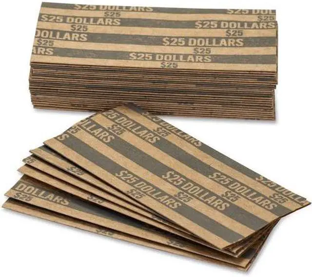 Alt view image 4 of 6 - Pap-R Products Flat Coin Wrappers Dollar Coin $25 Pop-Open Wrappers 1000/Box