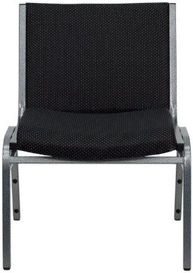 Alt view image 11 of 20 - Flash Furniture XU-60555-BK-GG Hercules Series 1000-Pound Big/Tall Extra Wide Black Fabric Stack Chair, Silver Vein
