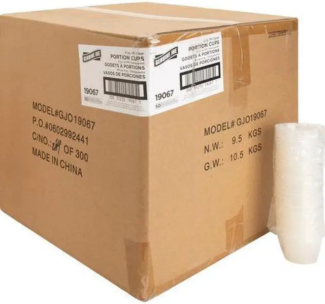 Alt view image 4 of 4 - Genuine Joe Portion Cups 4oz. 50BG/CT Clear 19067