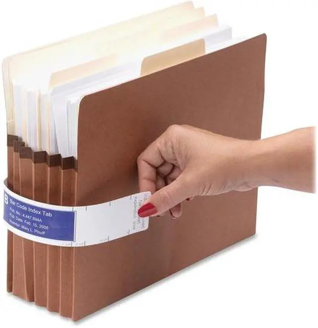 Alt view image 4 of 14 - Viewables Pocket Label Pulls, 1.63 x 10.13, White, 5/Sheet, 9 Sheets/Pack 68001