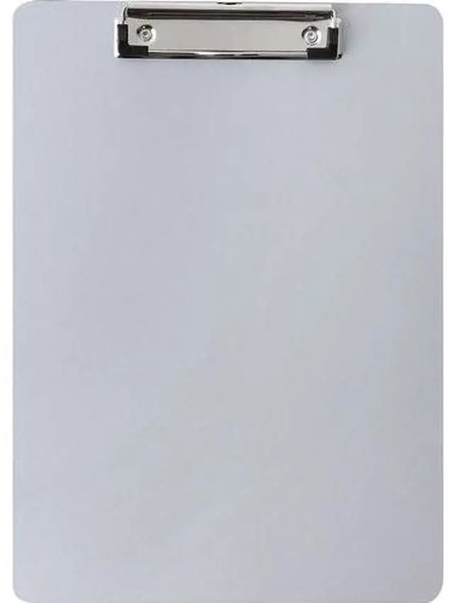 Main image of Business Source Plastic Clipboard - 8 1/2" x 11" - Low-profile - Plastic - Silver - 1 Each