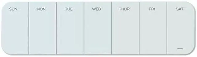 Main image of U Brands Cubicle Glass Dry Erase Undated One Week Calendar Board 20 x 5.5 White