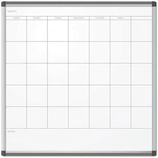 Main image of PINIT Magnetic Dry Erase Calendar Board, 36 x 36 Inches, Silver Aluminum Frame UBR2902U0001