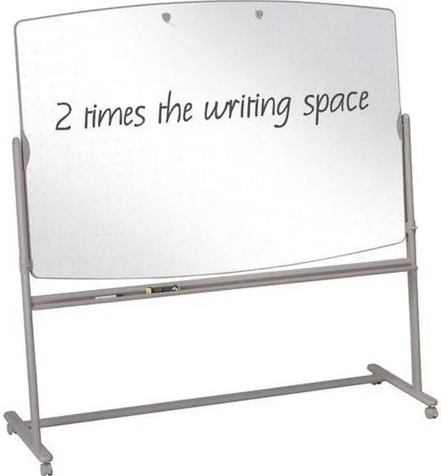 Alt view image 3 of 6 - Acco Brands - 3640TE - Total Erase Reversible Mobile Easel, 72 x 48, White Surface, Neutral Frame