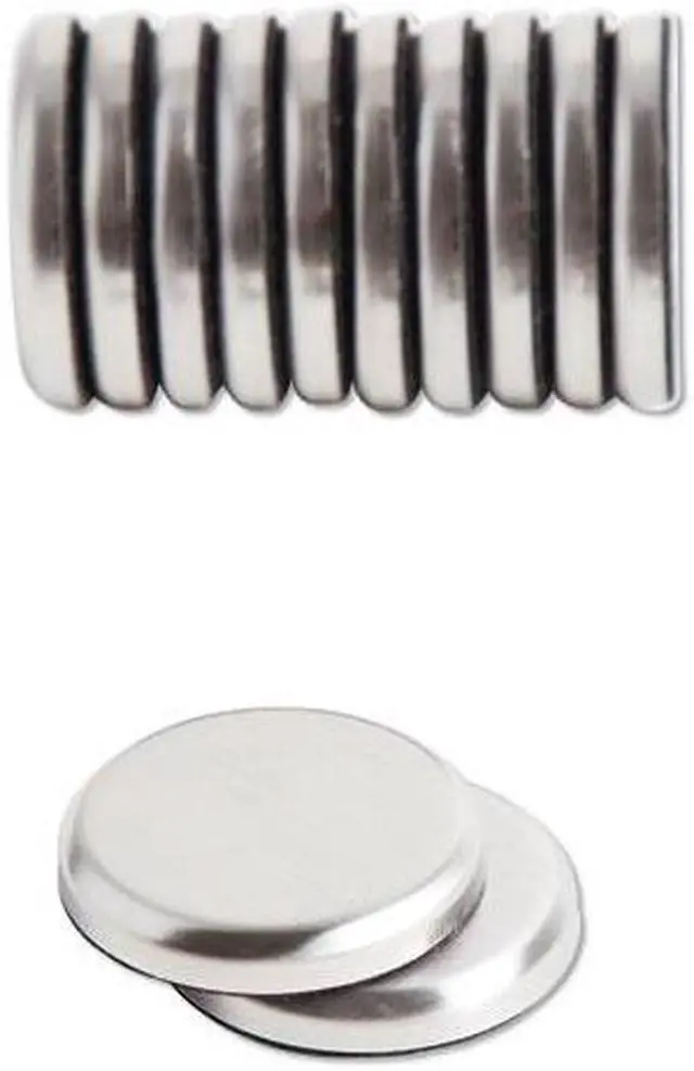 Alt view image 3 of 15 - U Brands High Energy Magnets Circle Silver 1.25" Dia 12/Pack 2911U00-12