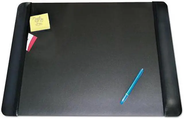 Main image of Artistic Executive Desk Pad with Leather-Like Side Panels 24 x 19 Black 413841