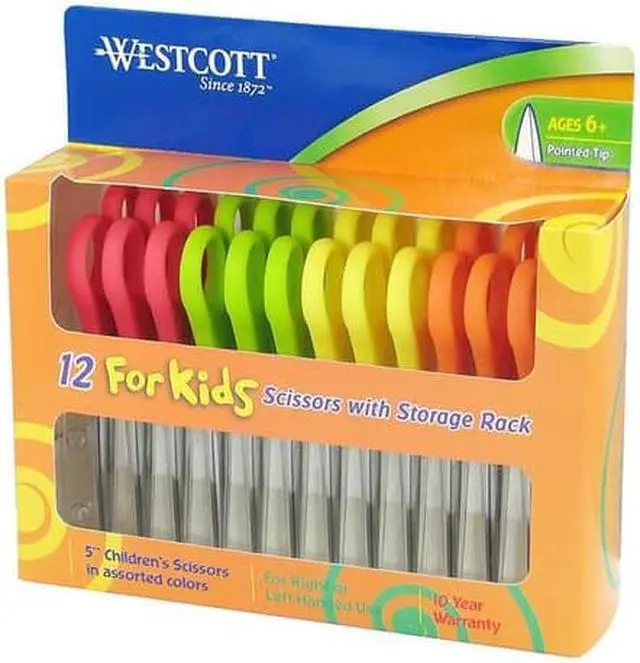 Alt view image 2 of 5 - Acme United 13141 Kids Scissors  Pointed  5in  1-3/4in Cut  L/R  12/pk