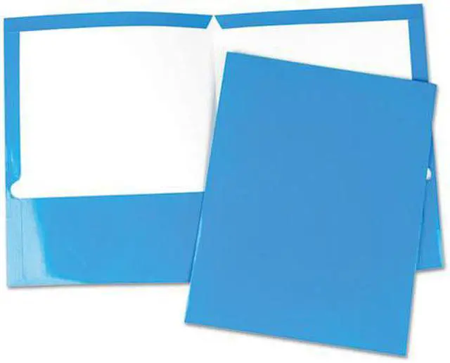 Alt view image 2 of 6 - Universal Laminated Two-Pocket Folder - UNV56419