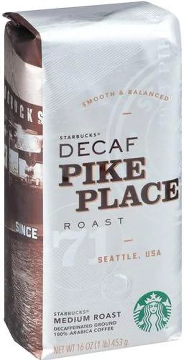 Alt view image 5 of 13 - Starbucks Coffee Ground Pike Place Decaf 1lb Bag 11029358