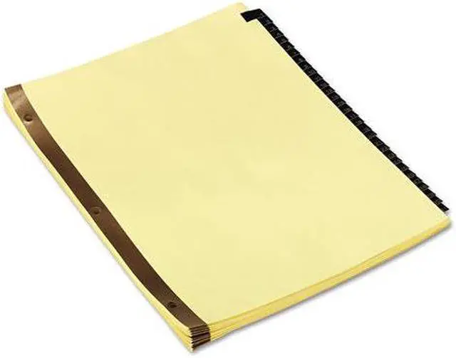 Main image of UNIVERSAL Leather-Look Mylar Tab Dividers 31 Numbered Tabs Letter Black/Gold Set