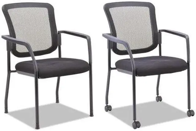 Alt view image 10 of 20 - Alera - EL4314 - Mesh Guest Stacking Chair, Black