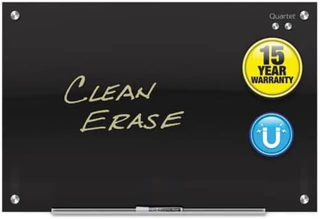 Alt view image 3 of 7 - Quartet Infinity Glass Magnetic Marker Board 4' x 3' Black Surface Frameless