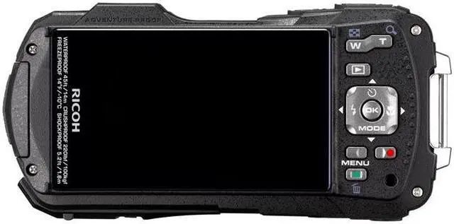 Alt view image 2 of 9 - Ricoh WG-70 Black Waterproof Digital Camera 16MP (Orange)