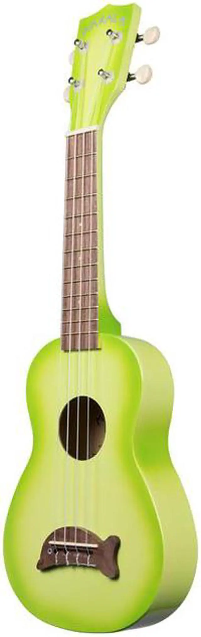 Alt view image 2 of 4 - Kala Gloss Green Apple Burst Makala Dolphin Soprano Ukulele with Tote Bag
