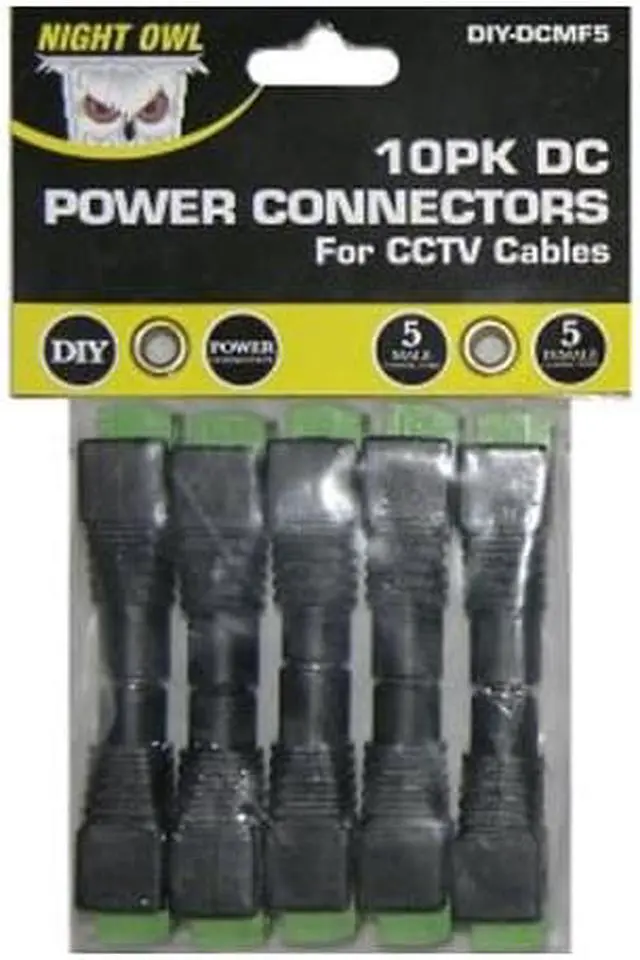 Alt view image 7 of 9 - Night Owl Security Products DIY-DCMF5 CCTV Male and Female Power Connectors (dc) for CCTV Cables
