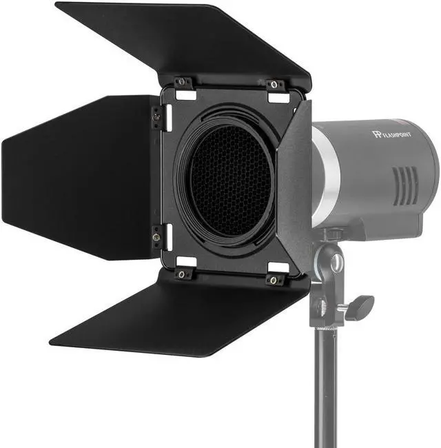 Alt view image 2 of 7 - Flashpoint BD-10 Barndoor Kit For The XPLOR 300 Pro Monolight