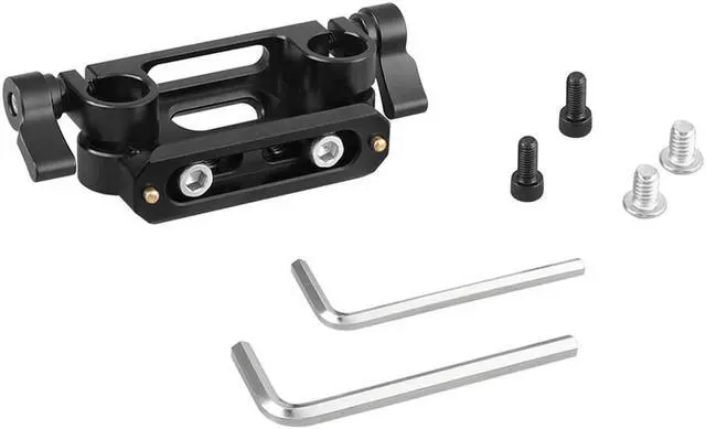 Alt view image 4 of 6 - CAMVATE 15mm Dual Rod Clamp with 70mm NATO Safety Rail