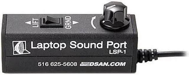 Alt view image 2 of 3 - DSAN Laptop Sound Port Compact Adapter with Ground Lift Switch #LSP-1