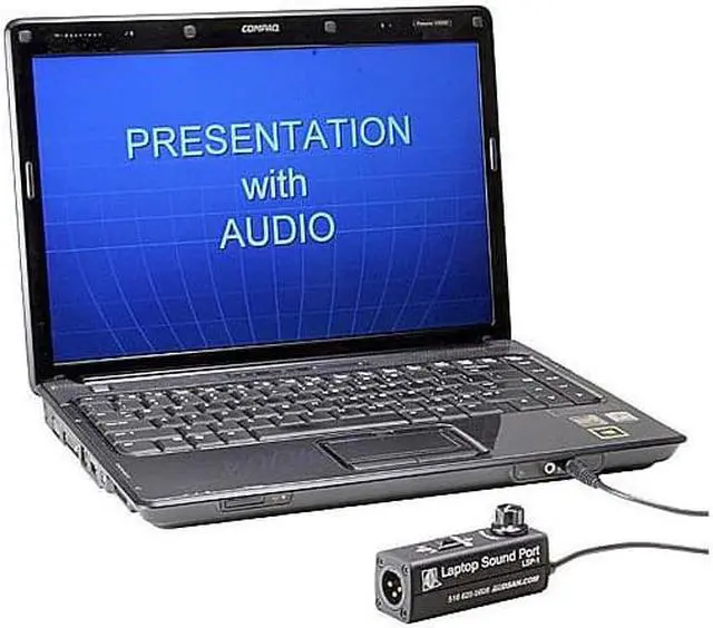 Alt view image 3 of 3 - DSAN Laptop Sound Port Compact Adapter with Ground Lift Switch #LSP-1