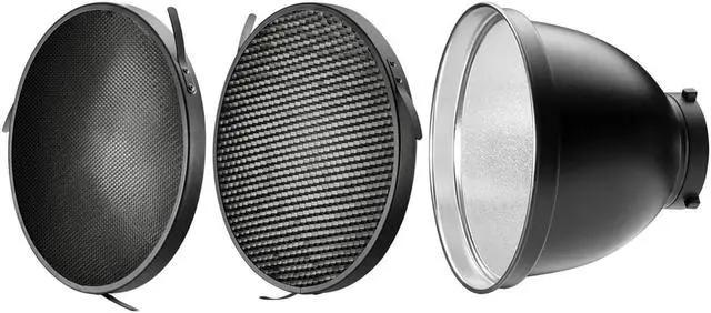 Main image of Westcott 70-Degree Wide Reflector with Honeycomb Grids, Bowens-Mount, Silver/Black