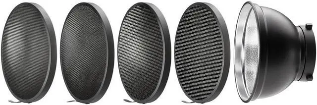Main image of Westcott 55-Degree Wide Umbrella Reflector with Honeycomb Grids, Bowens-Mount, Silver/Black