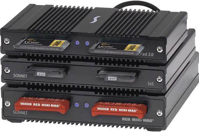 Alt view image 2 of 2 - Sonnet SF3 Professional Dual-Slot RED MINI-MAG Pro Thunderbolt 3 Card Reader