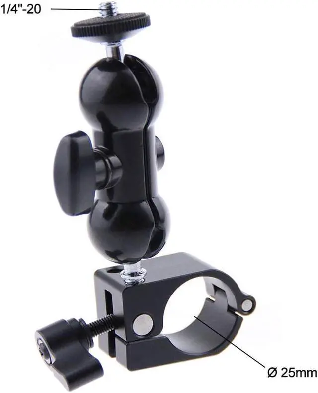Alt view image 3 of 6 - CAMVATE Monitor Mount with Ball Head and 25mm Rod Clamp for DJI Ronin-M, Black Knob