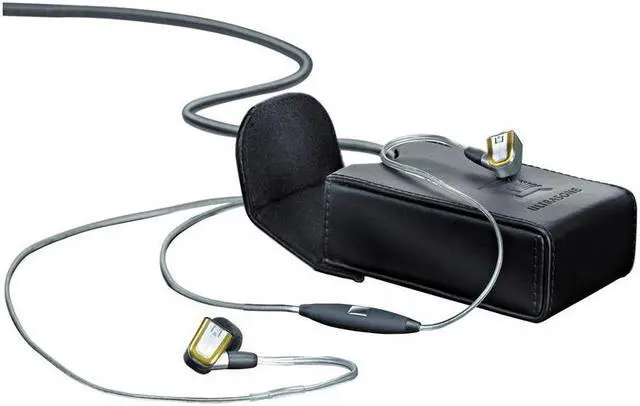 Alt view image 4 of 5 - Ultrasone Ultrasone IQ 2-Way High Performance In Ear Headphones with Microphone, Remote Control, and Leather Case