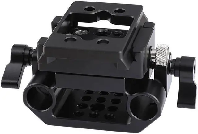 Alt view image 4 of 6 - CAMVATE Manfrotto-Style QR Sliding-in Plate with 15mm Dual Rod Clamp