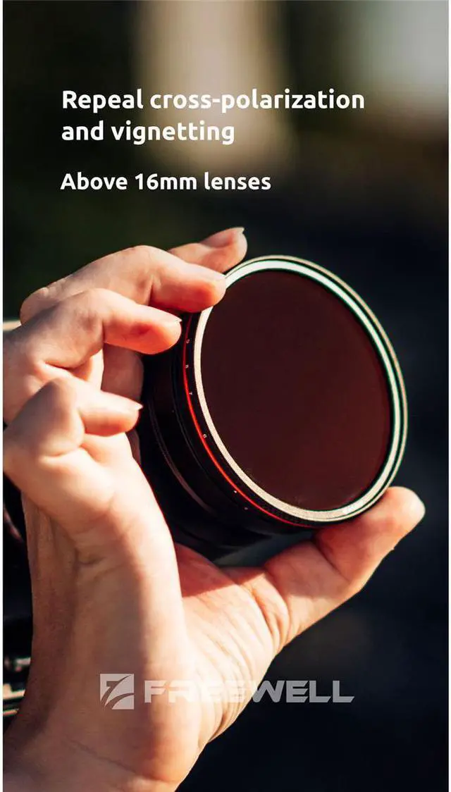 Alt view image 4 of 6 - Freewell 82mm Threaded Hard Stop VND All Day Filter, 2 to 5 Stop and 6 to 9 Stop