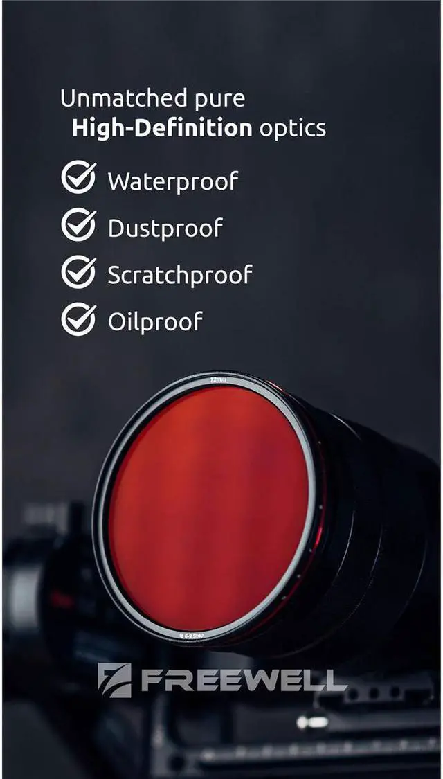 Alt view image 2 of 6 - Freewell 82mm Threaded Hard Stop VND All Day Filter, 2 to 5 Stop and 6 to 9 Stop
