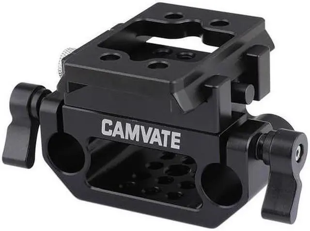 Alt view image 5 of 6 - CAMVATE Manfrotto-Style QR Sliding-in Plate with 15mm Dual Rod Clamp