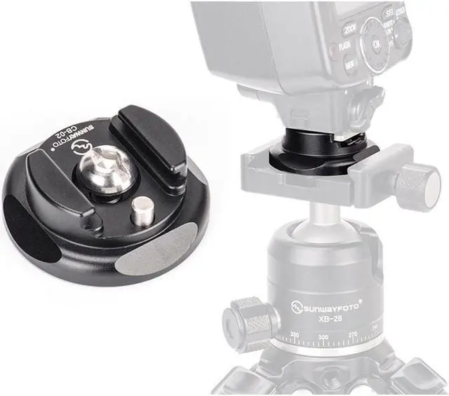 Alt view image 2 of 4 - SunwayFoto CB-02 Quick-Release Plate Cold Shoe Adapter