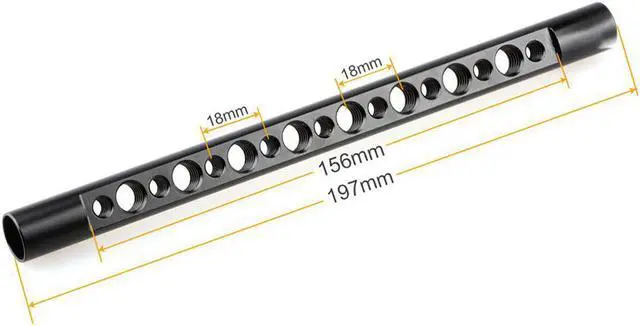 Alt view image 3 of 4 - CAMVATE 15mm Cheese Rod with 1/4" and 3/8" Threaded Holes for DSLR Rigs Camera Video Cage, 7.8" Long
