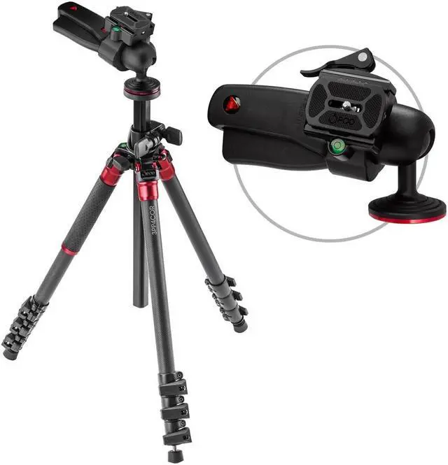 Main image of 3Pod Orbit Tripod for DSLR Photo & Video Cameras, 4 Section Extension Legs, with Pistol Grip Ballhead, Bubble Level, with Bag. 69", Carbon Fiber