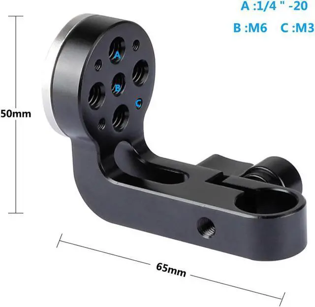 Alt view image 4 of 6 - CAMVATE ARRI Rosette Mount M6 Female Thread Adapter with 15mm Rod Clamp