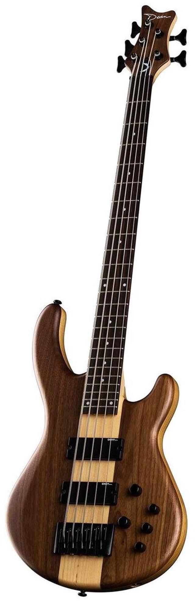 Alt view image 3 of 5 - Dean Guitars Edge Pro 5-String Electric Bass Guitar, Ebony Fretboard, Walnut Satin Natural
