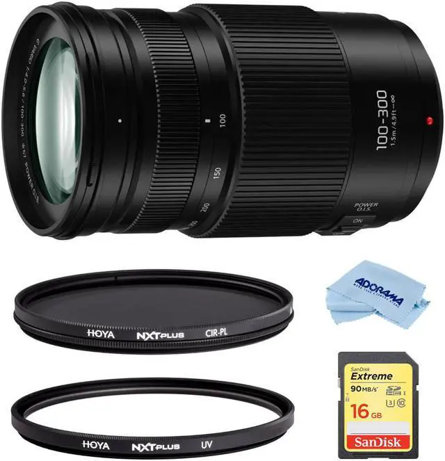 Main image of Panasonic Lumix G Vario 100-300mm f/4.0-5.6 II Power OIS Zoom Lens W/Filter Kit
