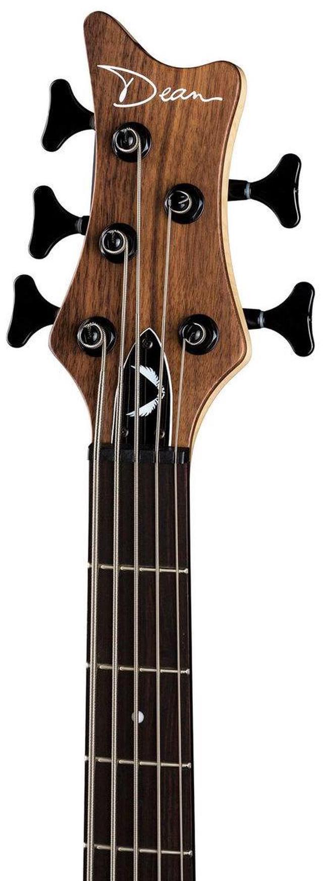 Alt view image 4 of 5 - Dean Guitars Edge Pro 5-String Electric Bass Guitar, Ebony Fretboard, Walnut Satin Natural