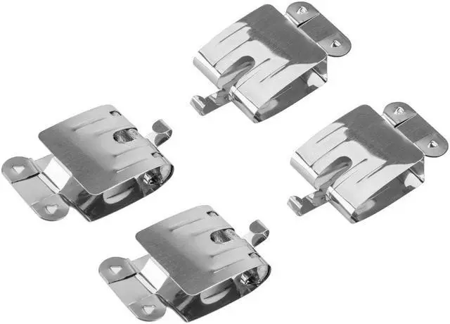 Main image of Adorama Stainless Steel Film Clips, Pack Of Four, with Weights #SSFC-4