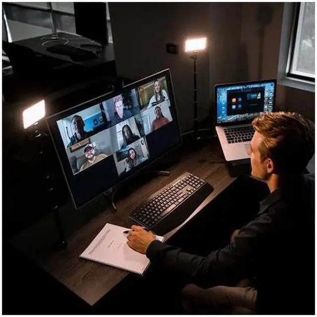 Alt view image 2 of 14 - Lume Cube Broadcast Lighting Kit with Panel GO Bi-Color LED Light #LC-BLK