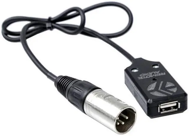 Main image of Remote Audio 2' 4-Pin XLR Male to USB Power Cable, 5VDC, 3A Max Output #CAX4MUSB