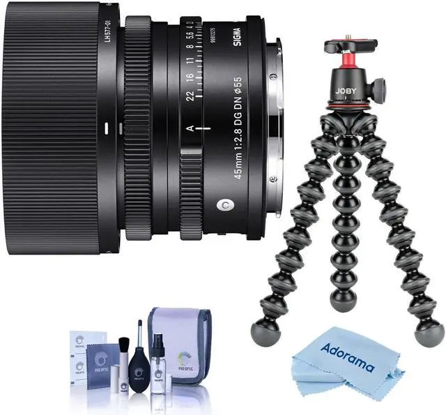 Main image of Sigma 45mm f/2.8 DG DN Contemporary Lens for Leica L-Mount W/Joby GorillaPod 3K