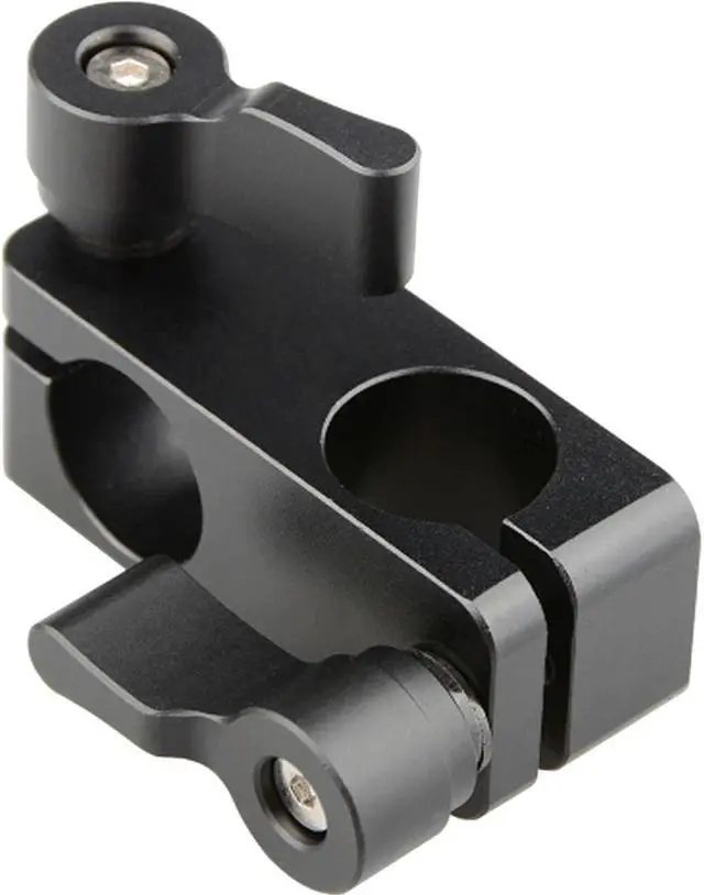 Main image of CAMVATE 90 Degree Rod Rig Adapter Clamp for DSLR 15mm Rods Rig System Shoulder Mount, Black Knob