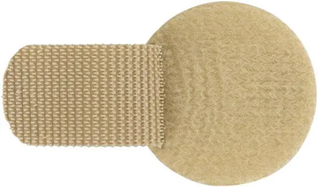 Main image of Wireless Mic Belts Cable Discs Management Tabs, Tan, 20-Pack #AC-DISC-20-T