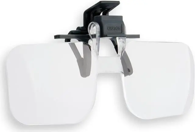 Alt view image 12 of 13 - Carson Clip & Flip 1.5x Clip-on, Flip-up Magnifying Lenses for Eyeglasses CF-10
