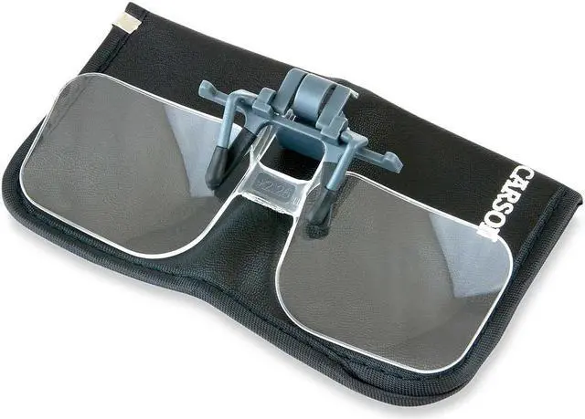 Alt view image 9 of 13 - Carson Clip & Flip 1.5x Clip-on, Flip-up Magnifying Lenses for Eyeglasses CF-10