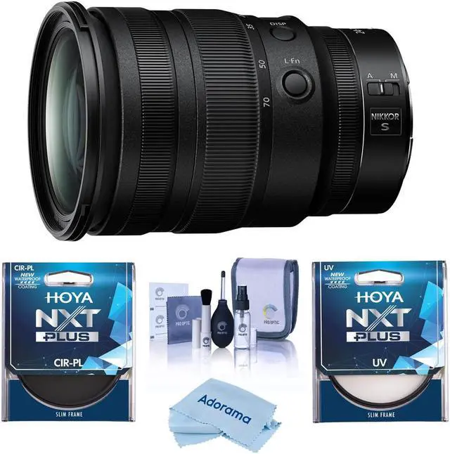 Main image of Nikon NIKKOR Z 24-70mm f/2.8 S Lens, Bundle with Hoya NXT Plus 82mm UV+CPL Filter Kit, Cleaning Kit, Cleaning Cloth