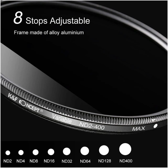 Alt view image 5 of 7 - K&F Concept K&F Concept Variable ND2-400 49mm #KF01.1106
