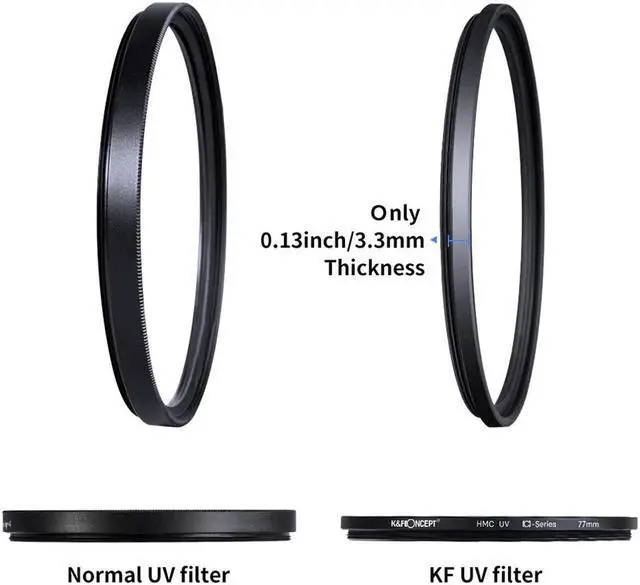 Alt view image 12 of 14 - K&F Concept MCUV Filter 55mm Ultra Slim Optics Multi Coated Ultraviolet Protection Camera UV Lens Filter Compatible With Canon Nikon Sony All DSLR Camera Filter